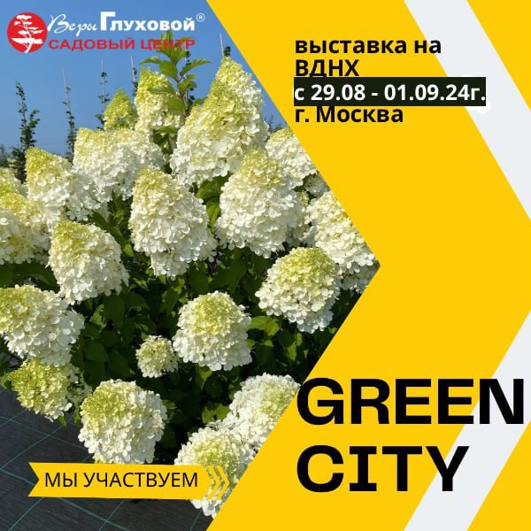 С 29.08.24 по 01.09.24 в Москве на ВДНХ будет проходить выставка «GREEN CITY» - фестиваль цветов